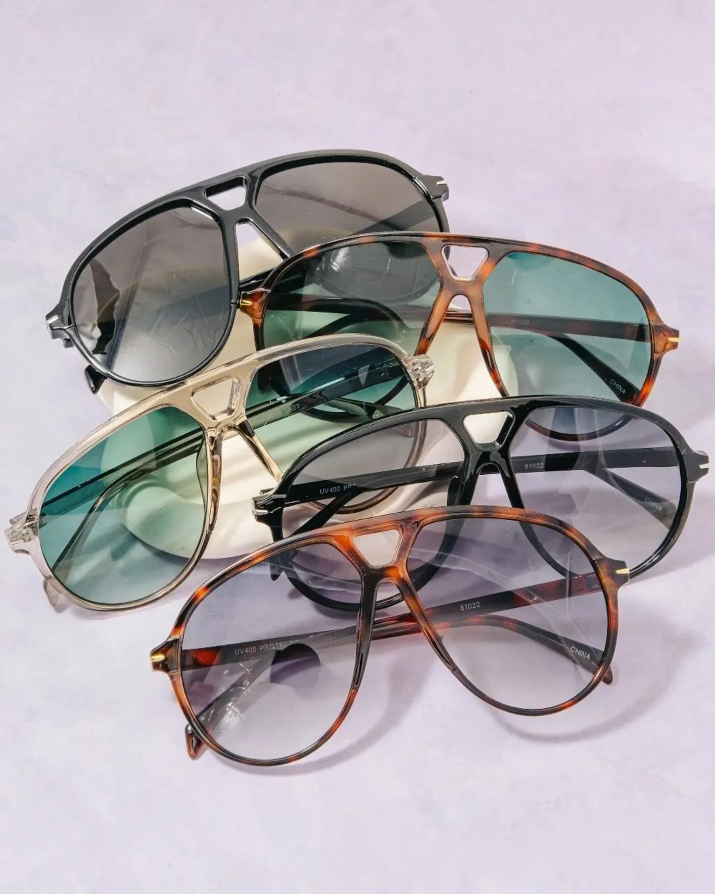 Oversized Aviator Shield Sunglasses