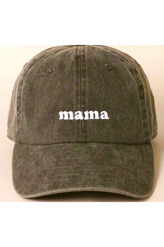 Mama Embroidered Cotton Baseball Cap - D-S Fashion Sophisticated Boutique