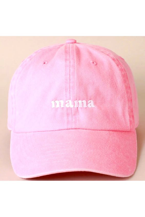 Mama Embroidered Cotton Baseball Cap - D-S Fashion Sophisticated Boutique