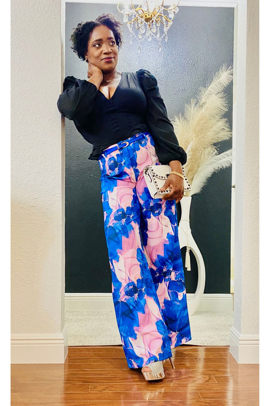 Royal Printed Palazzo - Fashion Sophisticated Boutique