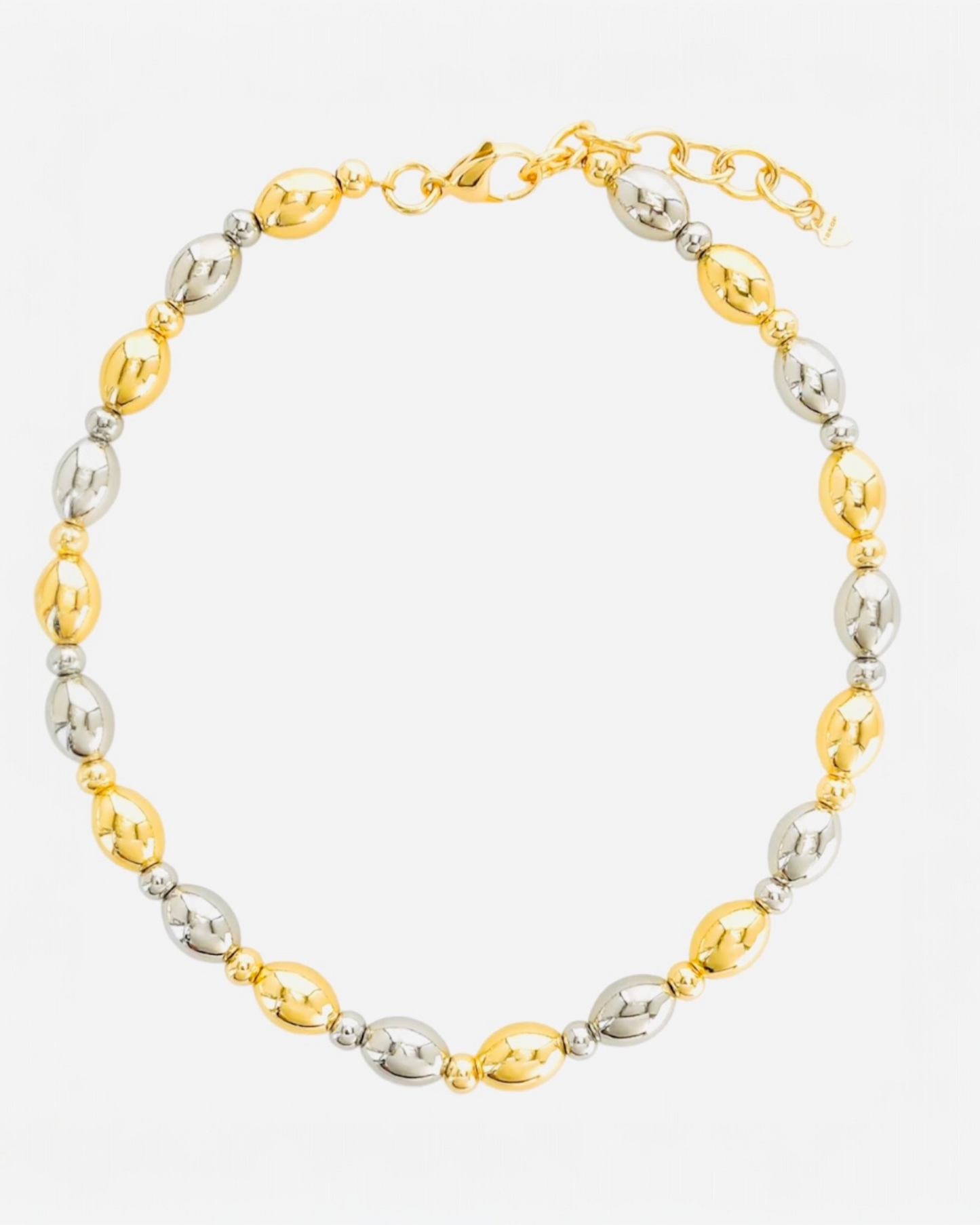 Two Tone Beaded Necklace.