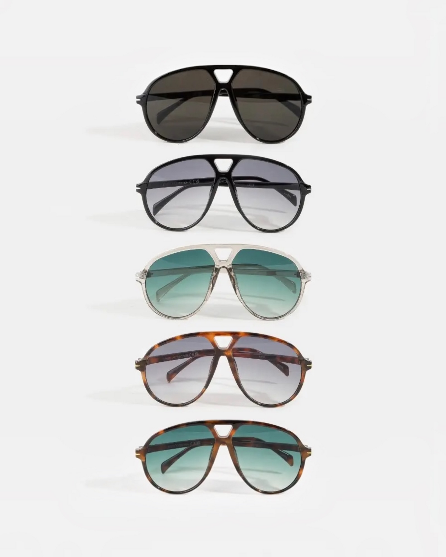 Oversized Aviator Shield Sunglasses