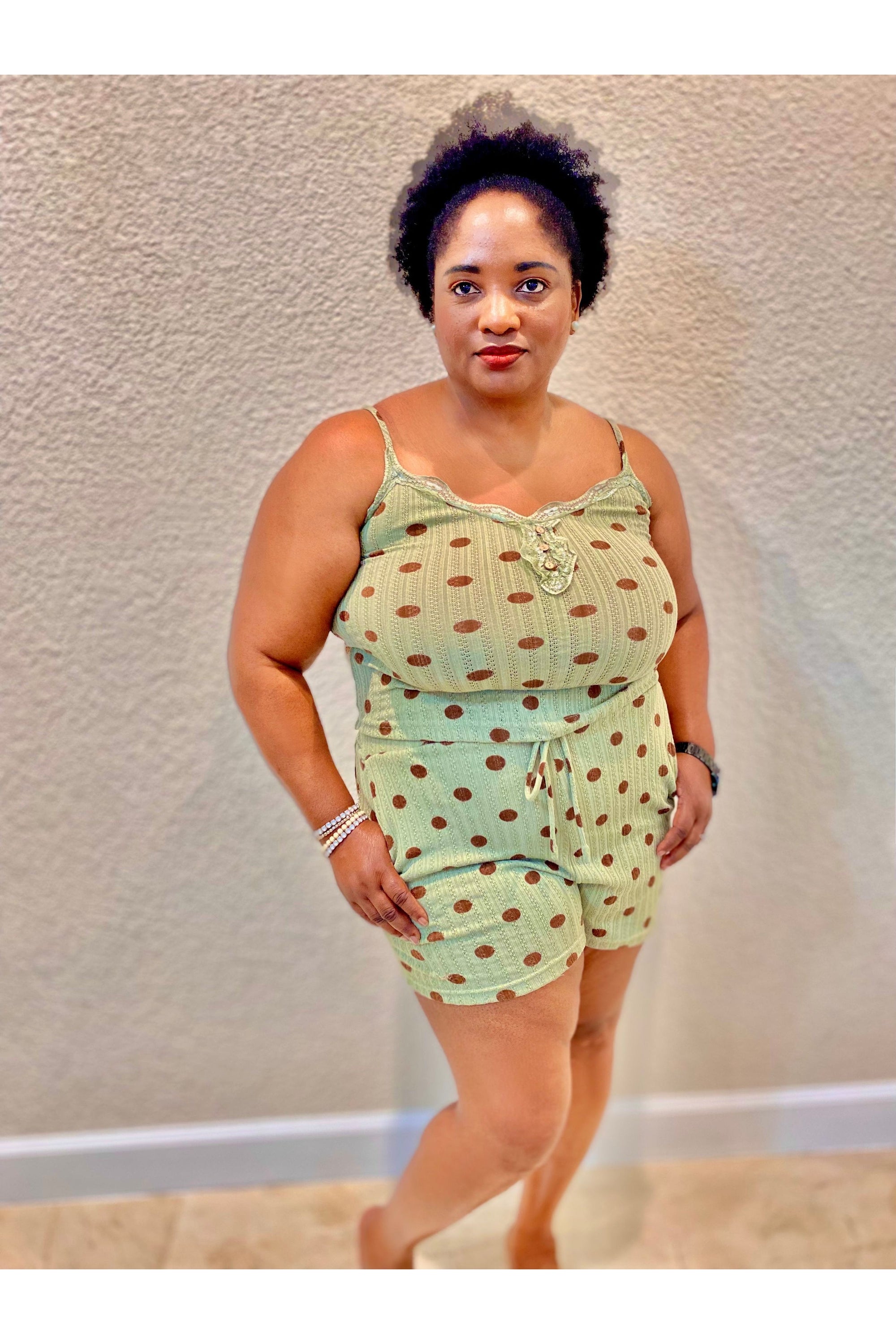 Polka- Dot Loungewear Set - D-S Fashion Sophisticated Boutique