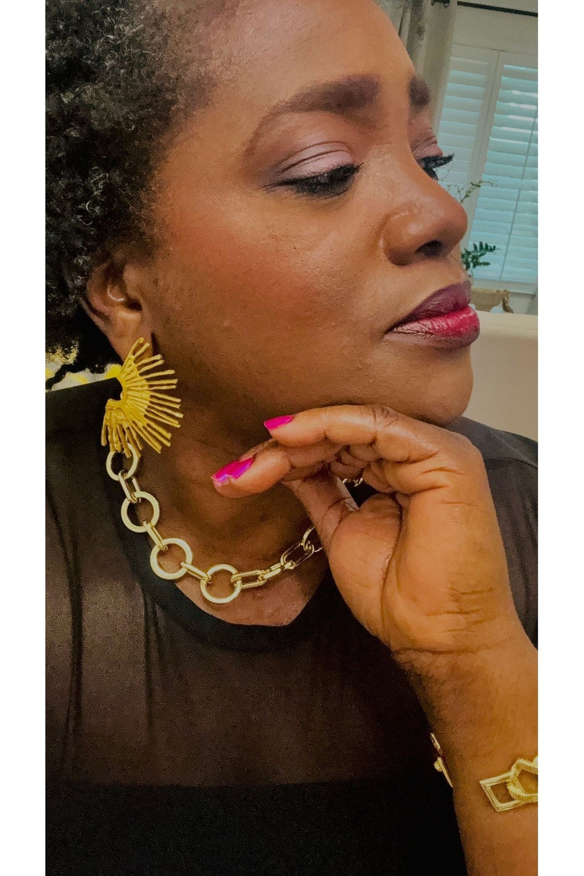 Sunburst Water Resistant Earring - D-S Fashion Sophisticated Boutique