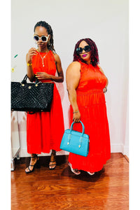 Pleated Halter Midi Dress - D-S Fashion Sophisticated Boutique