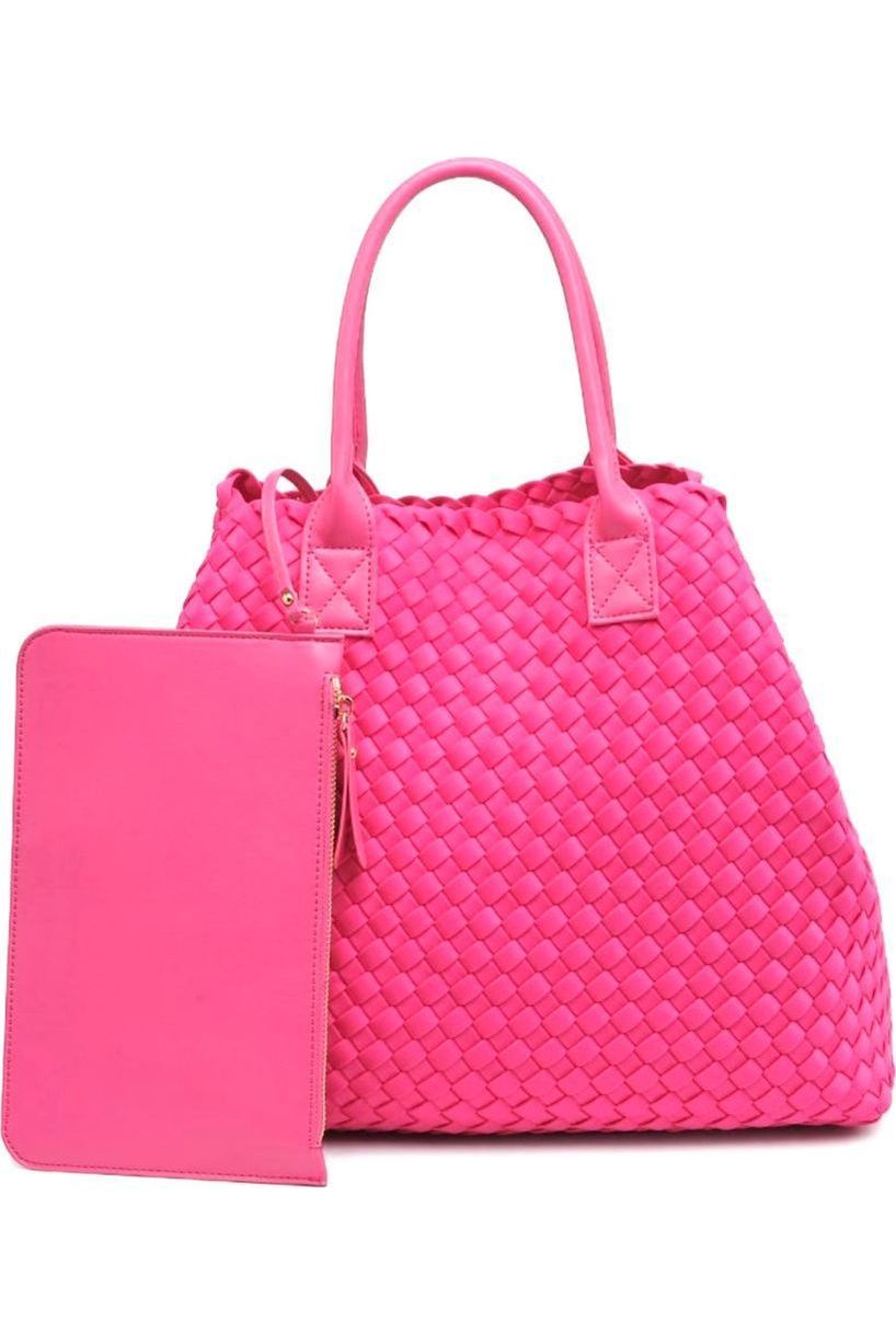 Ithaca Woven Neoprene Tote - D-S Fashion Sophisticated Boutique
