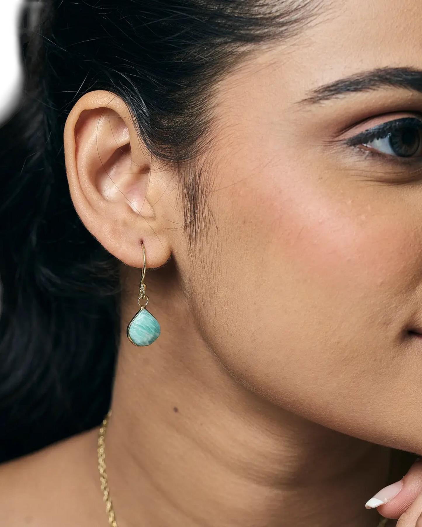 Gold Plated Semi Precious Amazonite Stone