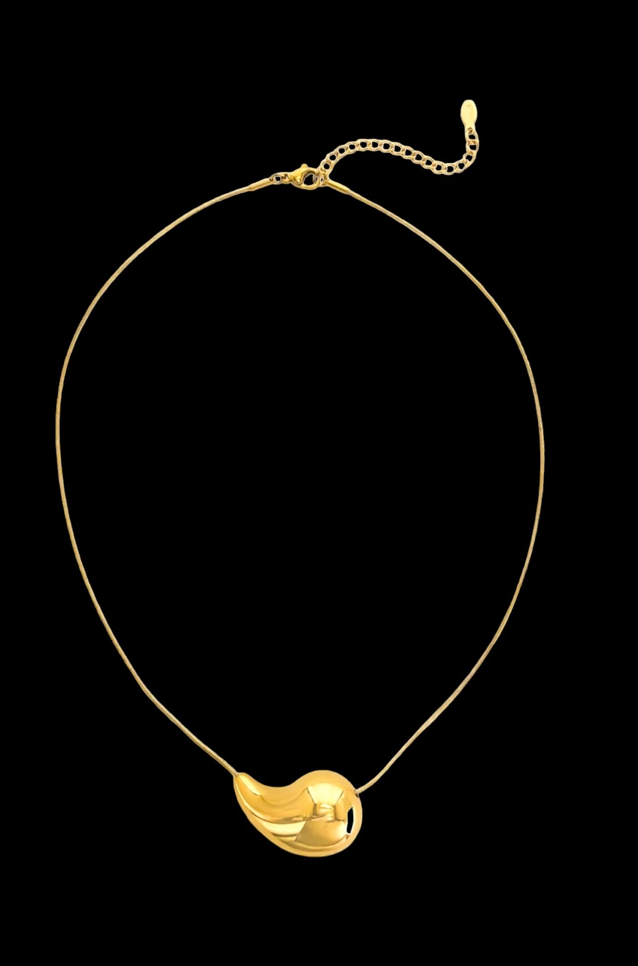 Raindrop Chain Water-Resistant Necklace, - D-S Fashion Sophisticated Boutique