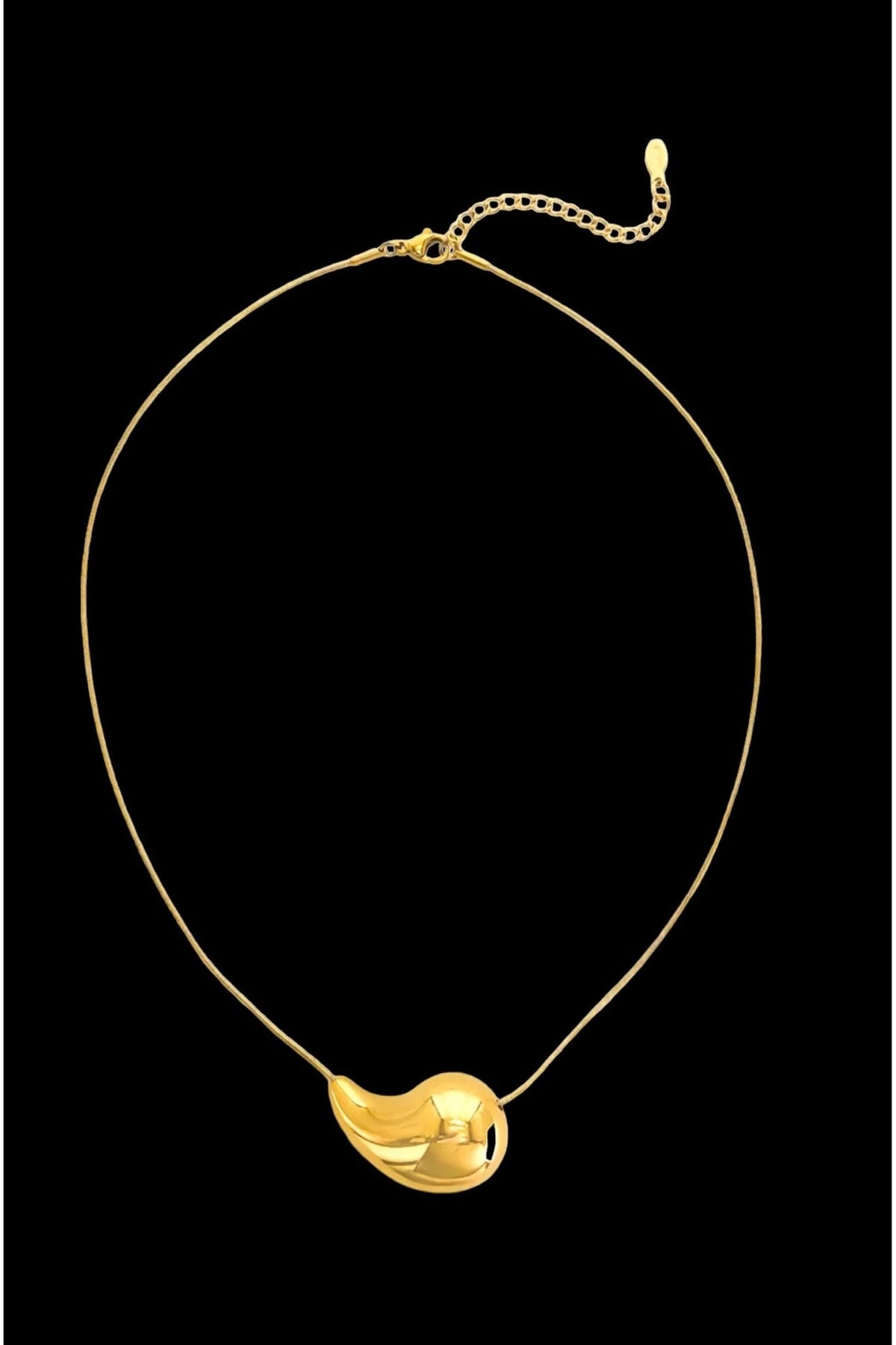 Raindrop Chain Water-Resistant Necklace, - D-S Fashion Sophisticated Boutique