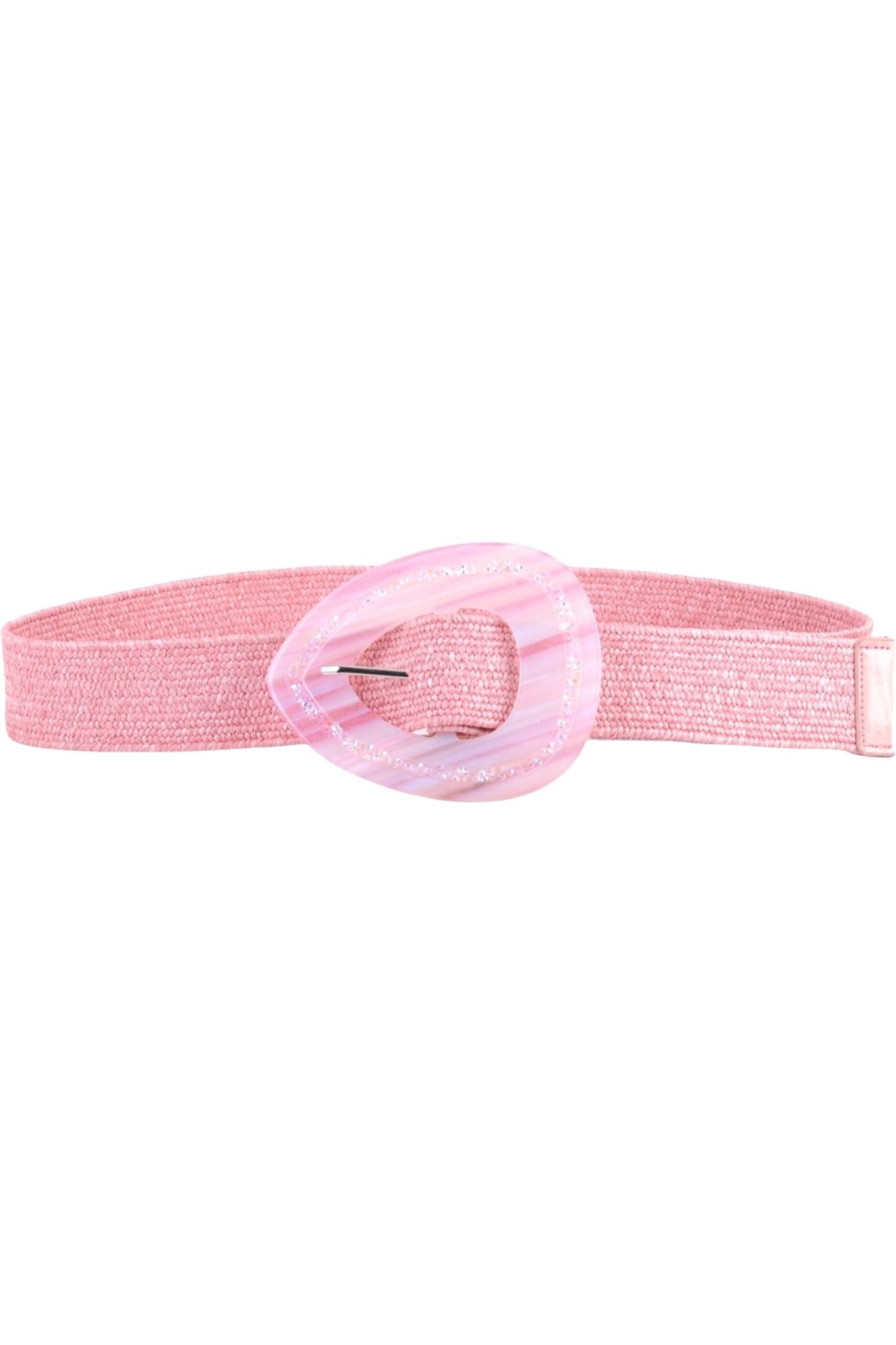 Irregular Colored Resin Buckle Stretch Belt