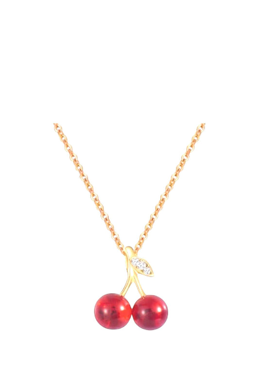 18K Gold Plated Cherry Necklace