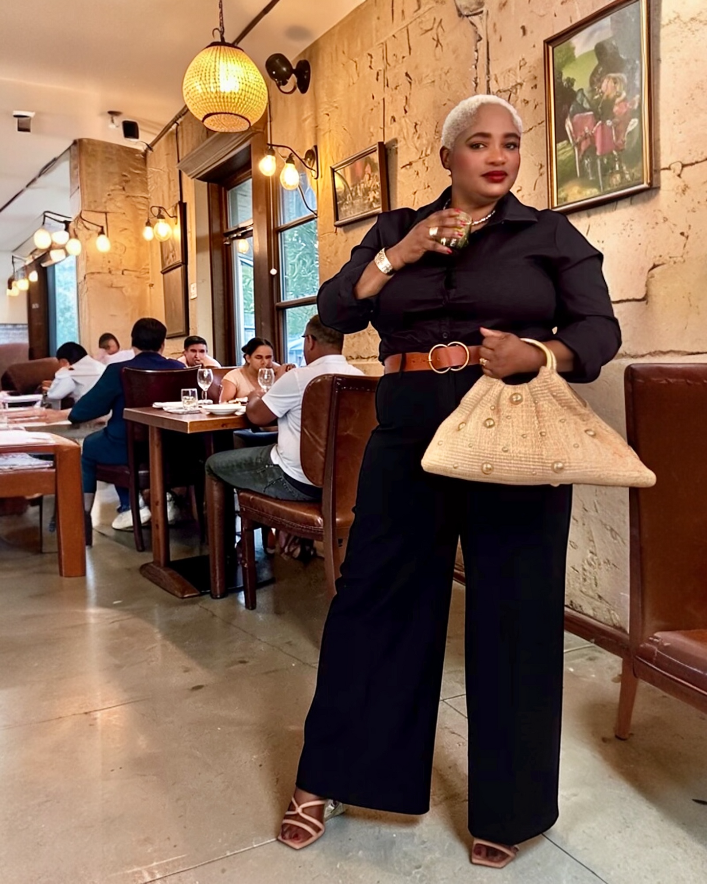 Wide Leg Belted Pants