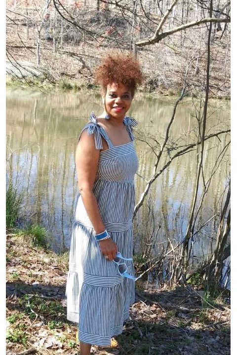 Stripe Ribbon Tie Midi Dress - Fashion Sophisticated Boutique