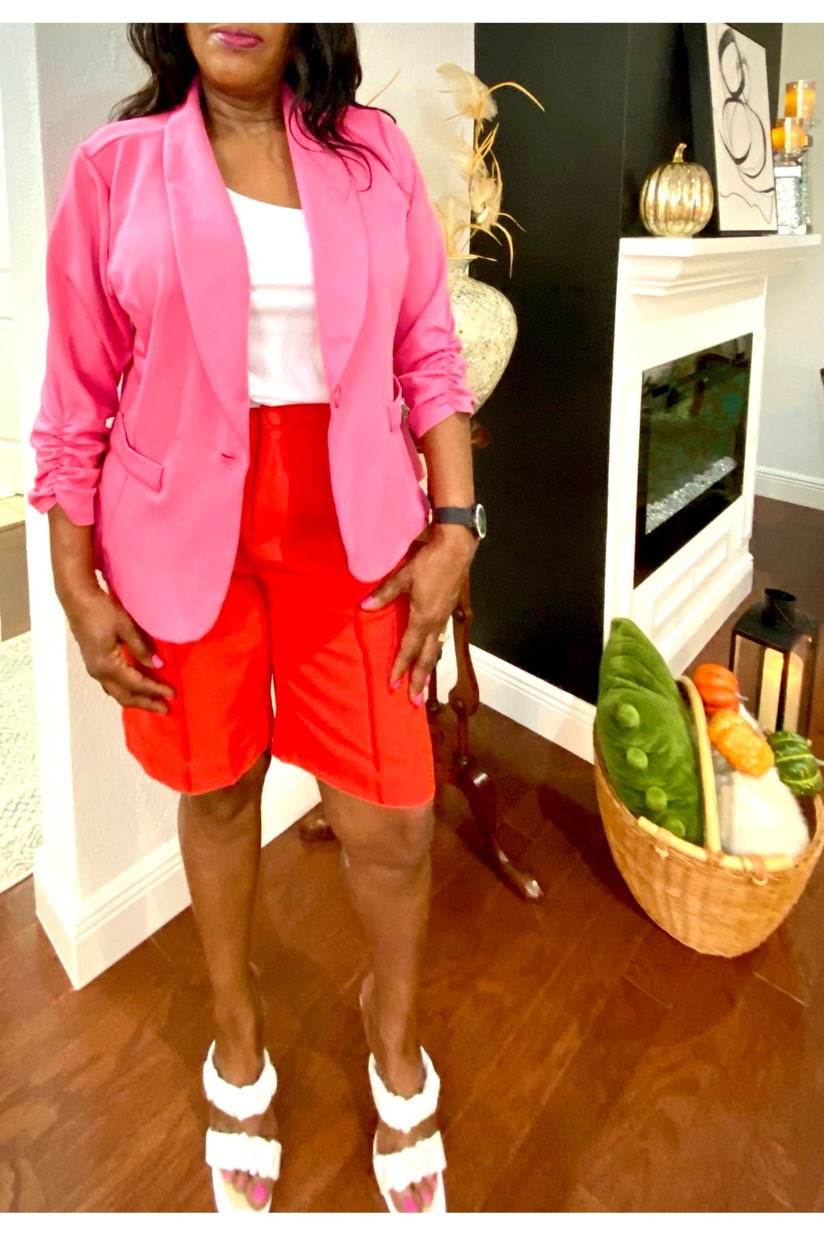 Exquisite Pink Plus size Blazer - Fashion Sophisticated Boutique