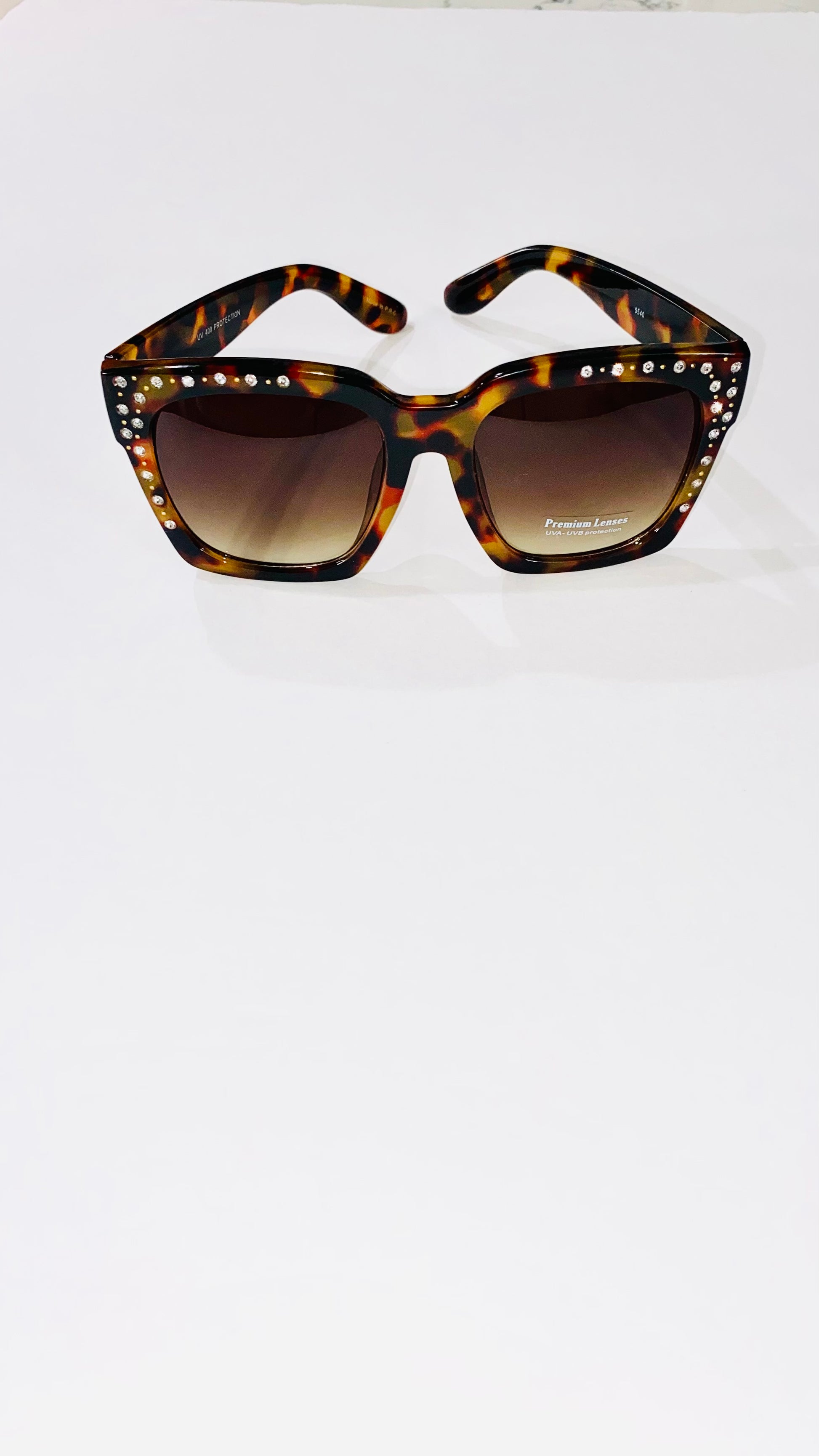 Oversized Embellished Square Sunglasses - Fashion Sophisticated Boutique