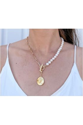 Genuine Pearl Chain Link Necklace - Fashion Sophisticated Boutique