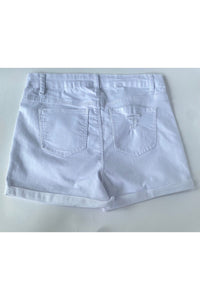 White Cuffed Denim Shorts - Fashion Sophisticated Boutique