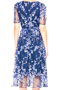 Kensie Embroidery Mesh Midi  Dress - Fashion Sophisticated Boutique